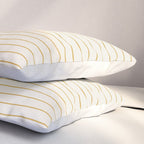 Minimal Arch XXXVI Creme and Orange Modern Geometric Lines Pillow Sham Gallery Image 3