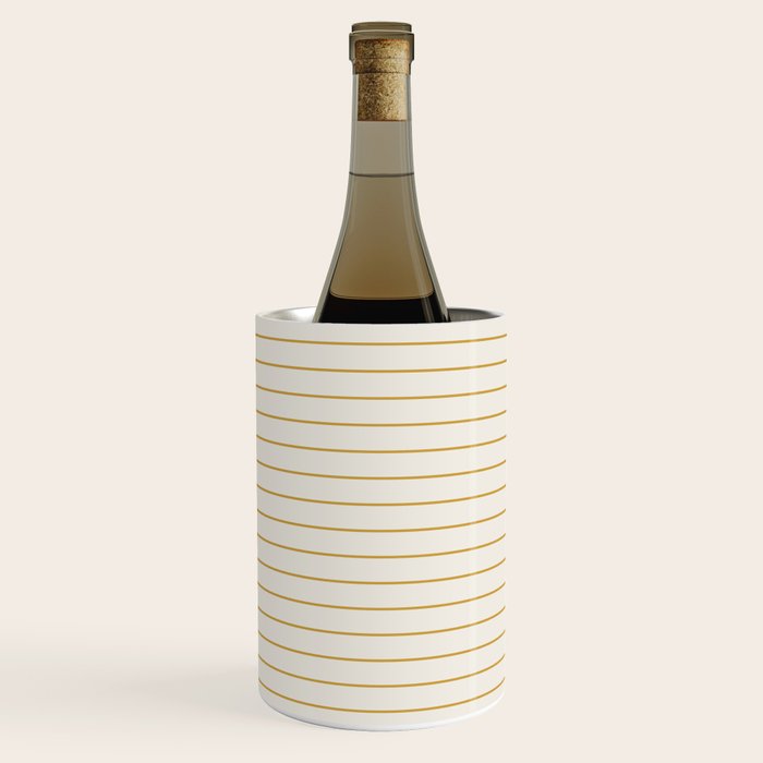 Minimal Arch XXXVI Creme and Orange Modern Geometric Lines Wine Chiller Gallery Image 1
