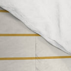 Minimal Arch XXXVI Creme and Orange Modern Geometric Lines Comforter Gallery Image 4