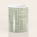 Mudcloth Doodle Squares . Lush Green Coffee Mug Gallery Image 4