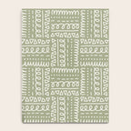 Mudcloth Doodle Squares . Lush Green Notebook Gallery Image 4