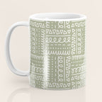 Mudcloth Doodle Squares . Lush Green Coffee Mug Gallery Image 3