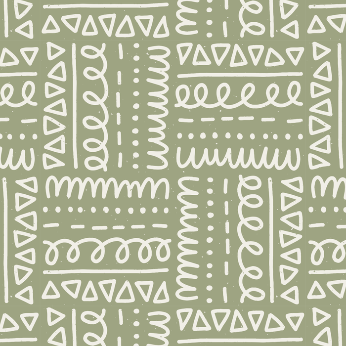 Mudcloth Doodle Squares . Lush Green Coffee Mug Gallery Image 2