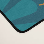 Pretty Groovy Retro Garden Floral Pattern Blue Pink Orange Olive 2 Desk Mat Gallery Image 4