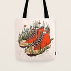 Sneakers Wildflowers Tote Bag Gallery Image 1