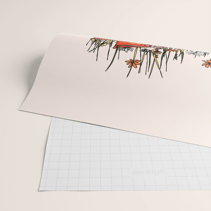 Sneakers Wildflowers Wrapping Paper Gallery Image 2