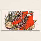 Sneakers Wildflowers Desk Mat Gallery Image 3