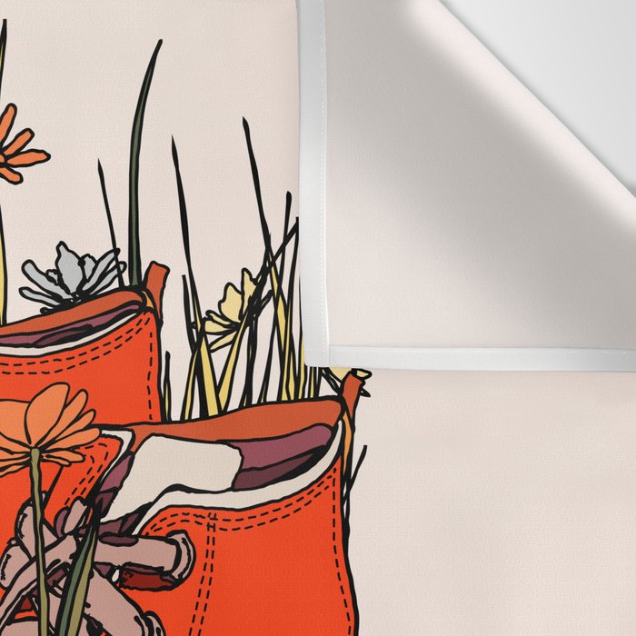 Sneakers Wildflowers Wall Tapestry Gallery Image 3