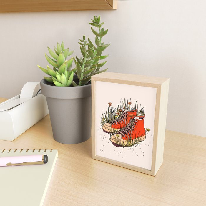 Sneakers Wildflowers Mini Art Print Gallery Image 2
