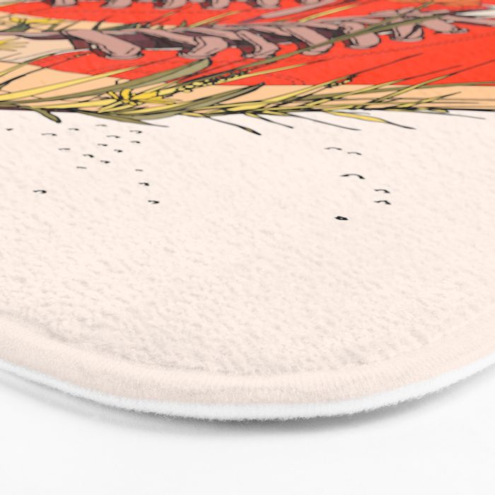 Sneakers Wildflowers Bath Mat Gallery Image 3