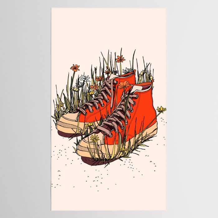 Sneakers Wildflowers Tablecloth Gallery Image 2