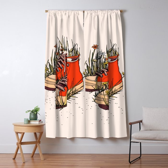 Sneakers Wildflowers Window Curtain Gallery Image 5