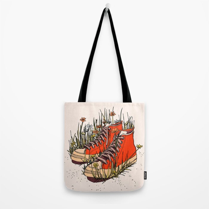 Sneakers Wildflowers Tote Bag Gallery Image 2