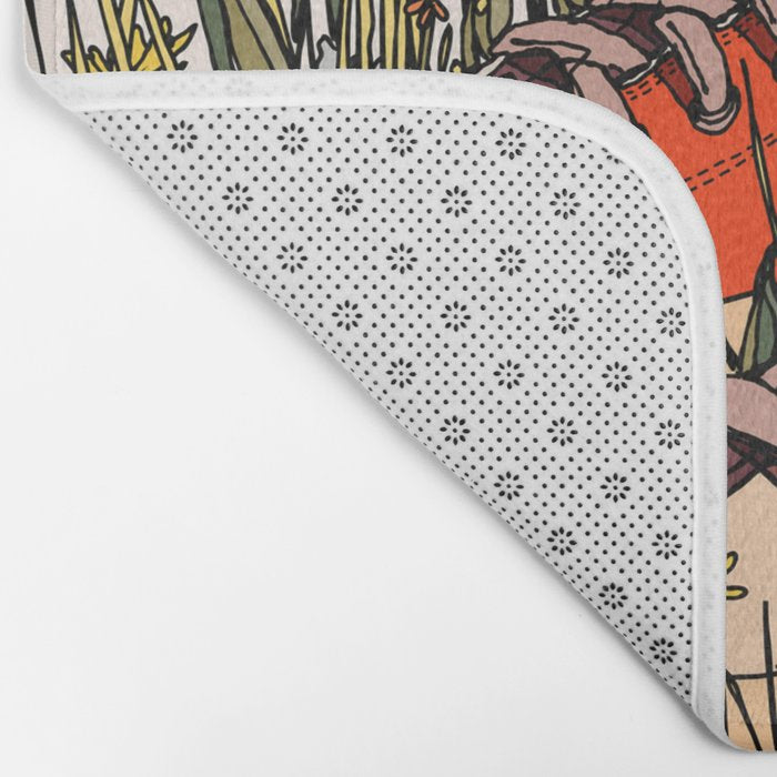 Sneakers Wildflowers Bath Mat Gallery Image 2