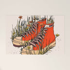 Sneakers Wildflowers Welcome Mat Gallery Image 1