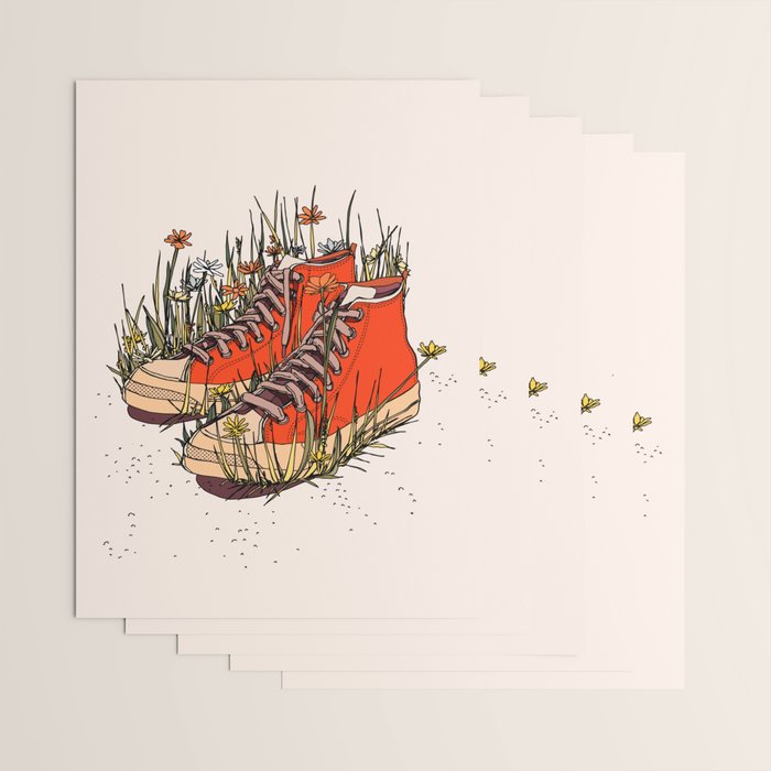 Sneakers Wildflowers Wrapping Paper Gallery Image 3