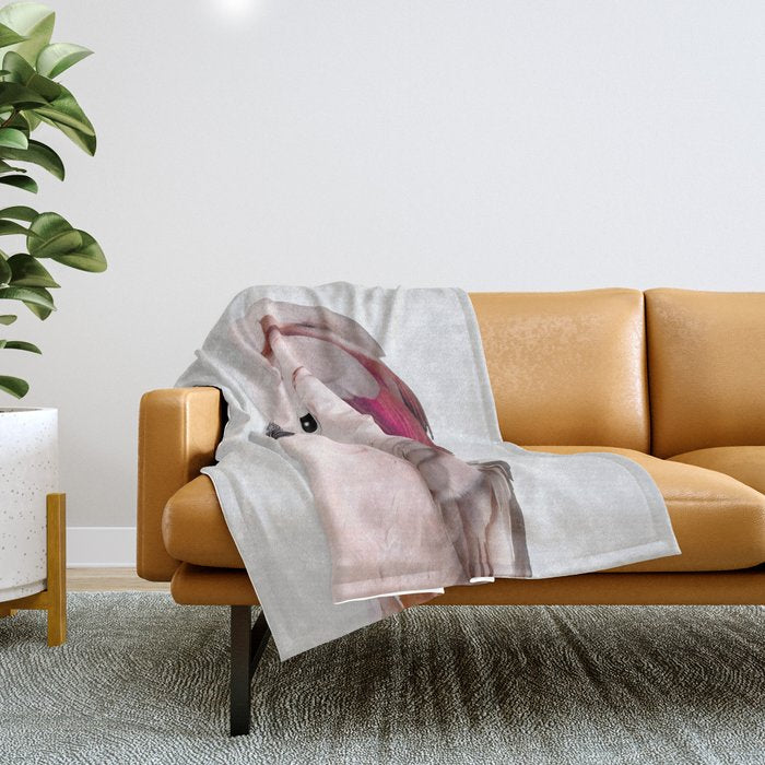 Pink Cockatoo Throw Blanket Gallery Image 1