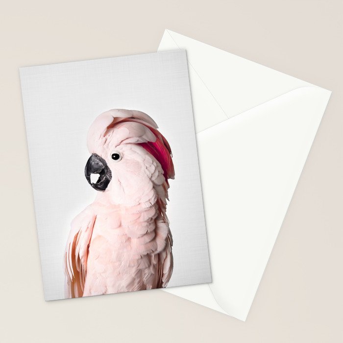 Pink Cockatoo Stationery Card Gallery Image 2