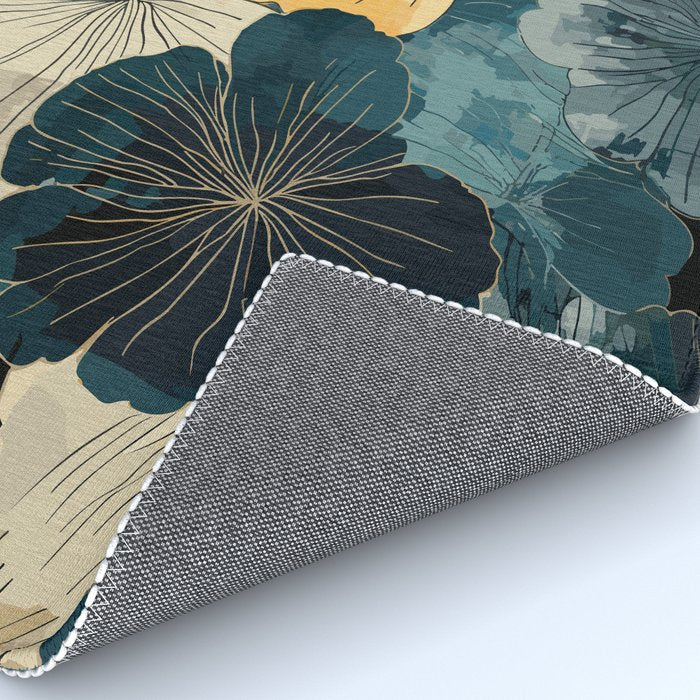 Floral Navy Honey Rug Gallery Image 4