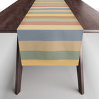 Mixed Stripes Pattern XXI Pastel Vintage Table Runner Gallery Image 1