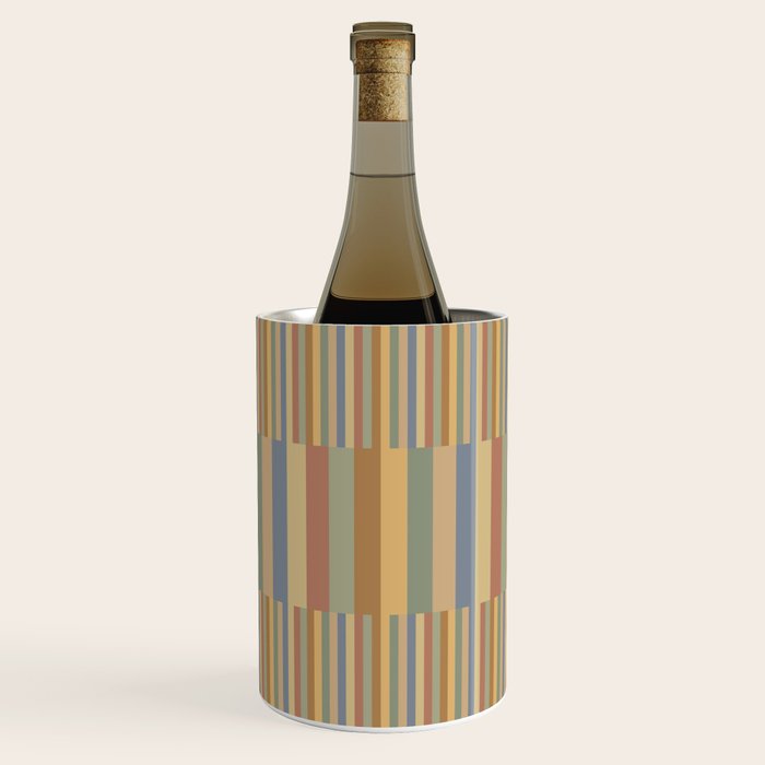 Mixed Stripes Pattern XXI Pastel Vintage Wine Chiller Gallery Image 1