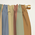 Mixed Stripes Pattern XXI Pastel Vintage Window Curtain Gallery Image 2