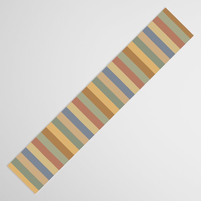 Mixed Stripes Pattern XXI Pastel Vintage Table Runner Gallery Image 3
