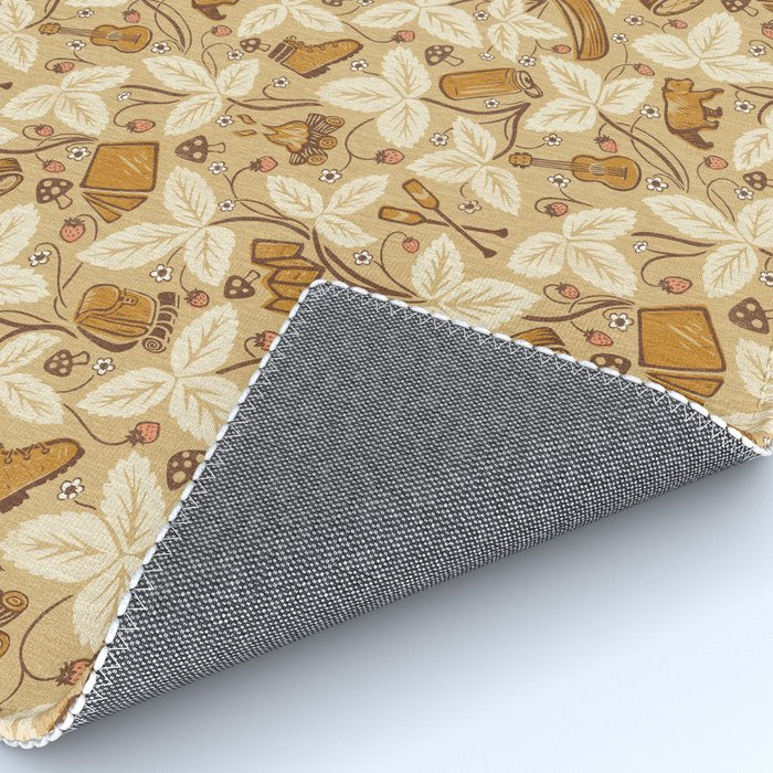 Summer Camping - Gold and cream Rug Gallery Image 4