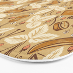 Summer Camping - Gold and cream Bath Mat Gallery Image 3