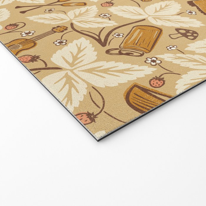 Summer Camping - Gold and cream Welcome Mat Gallery Image 2