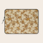 Summer Camping - Gold and cream Laptop Sleeve Gallery Image 1
