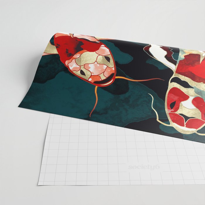 Metallic Koi Wrapping Paper Gallery Image 2