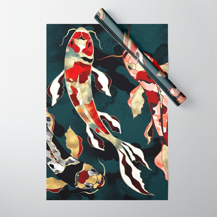 Metallic Koi Wrapping Paper Gallery Image 1