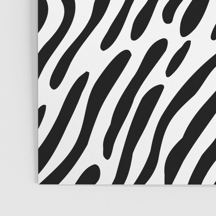 Black and white zebra stripe print art pattern Poster Gallery Image 3