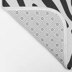 Black and white zebra stripe print art pattern Bath Mat Gallery Image 2