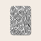 Black and white zebra stripe print art pattern Bath Mat Gallery Image 1