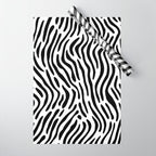 Black and white zebra stripe print art pattern Wrapping Paper Gallery Image 1
