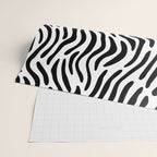 Black and white zebra stripe print art pattern Wrapping Paper Gallery Image 2
