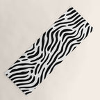 Black and white zebra stripe print art pattern Yoga Mat Gallery Image 1
