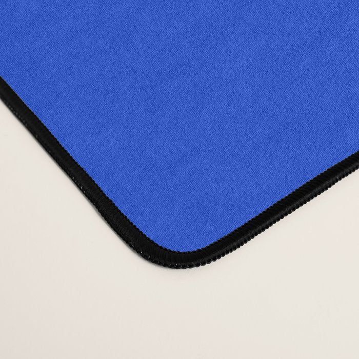 Mid Century Modern Piquet Multi Abstract Geometric Pattern Royal Blue and White Desk Mat Gallery Image 4