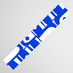 Mid Century Modern Piquet Multi Abstract Geometric Pattern Royal Blue and White Table Runner Gallery Image 3