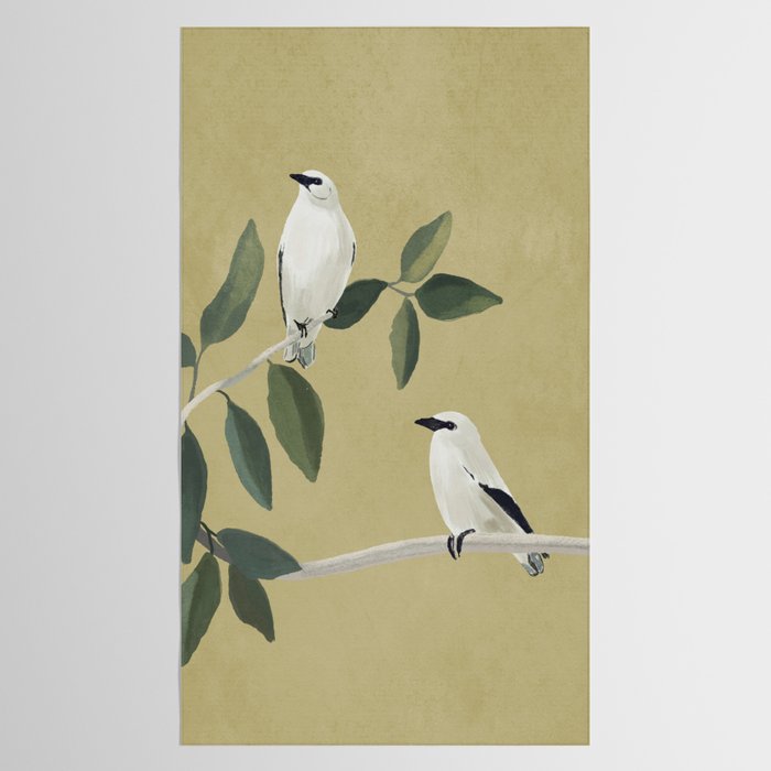 Minimalist Birds On Branch Tablecloth Gallery Image 2