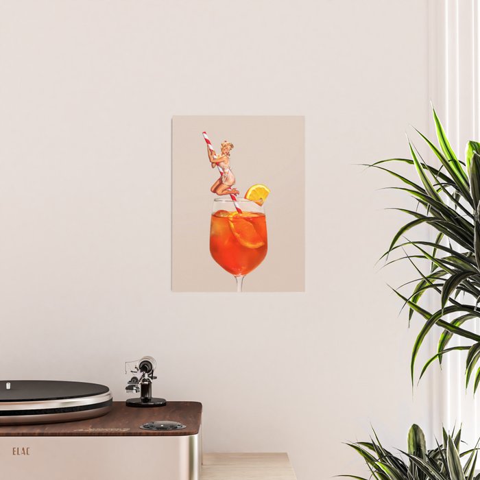Retro Spritz Cocktail Poster Gallery Image 2