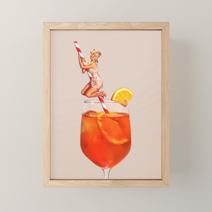 Retro Spritz Cocktail Mini Art Print Gallery Image 1