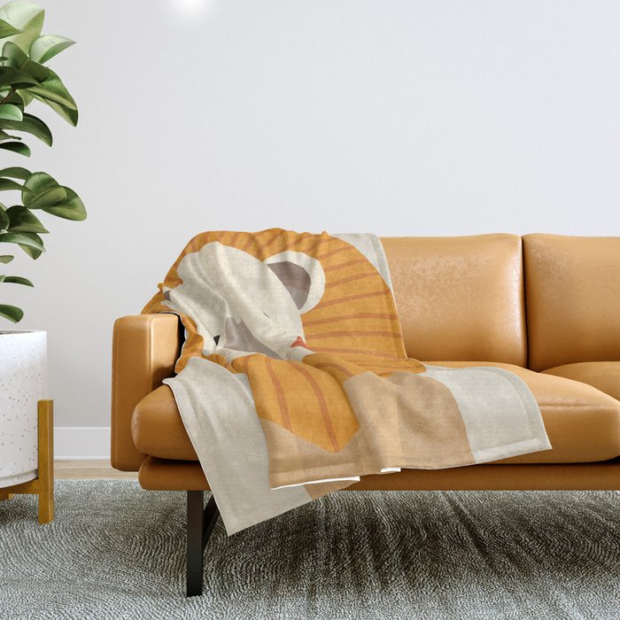 Lion, Animal Portrait Throw Blanket Gallery Image 1