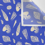 Vintage blue sea shell summer art pattern Wall Tapestry Gallery Image 3