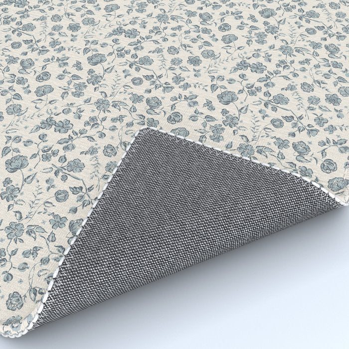 Florals and Pomegranates - Blue Navy Rug Gallery Image 4