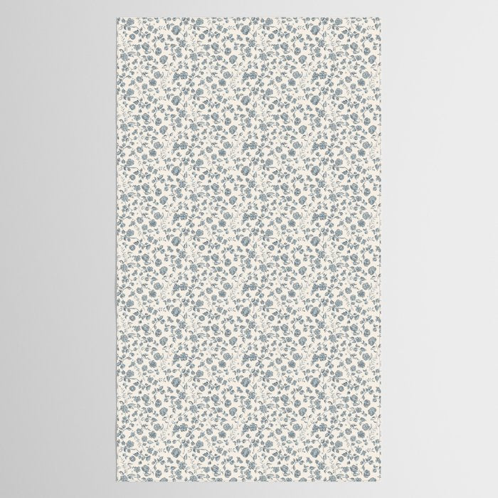Florals and Pomegranates - Blue Navy Tablecloth Gallery Image 2