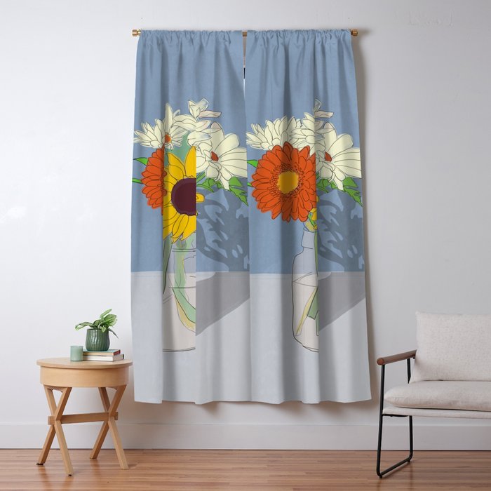 Flowers 26 Window Curtain Gallery Image 5