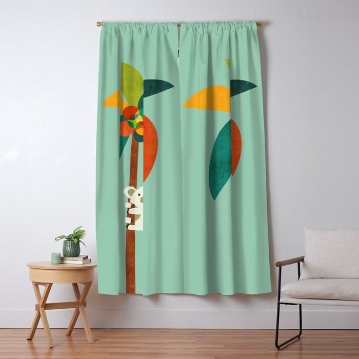 Koala on Coconut Tree Window Curtain Gallery Image 5